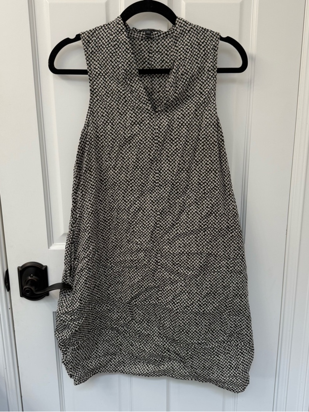 Eileen Fisher black and white sleeveless dress